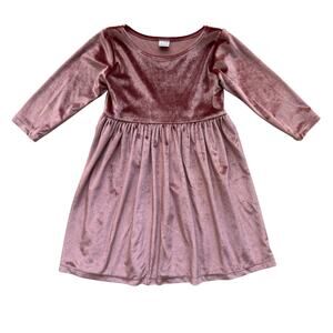 Peyper Kids Pink Velvet 3/4 Sleeve Dress Size 6